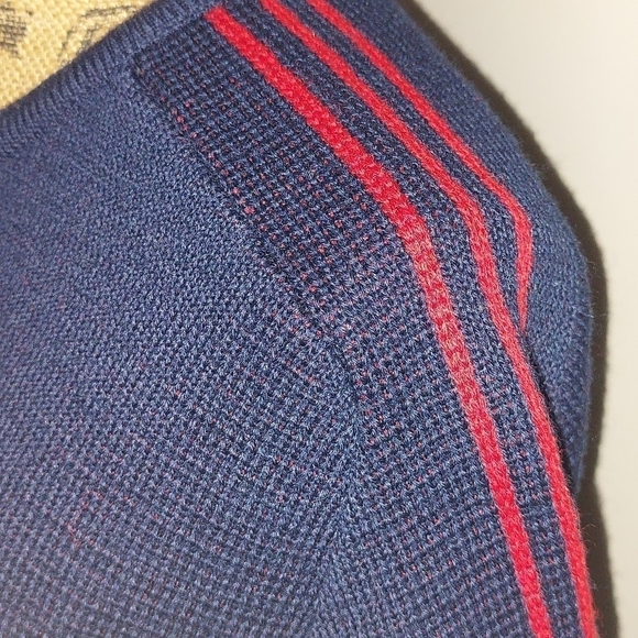 Demetre VTG  Mens Sweater Wool Pre Loved Size Large Navy Blue - Picture 4 of 7